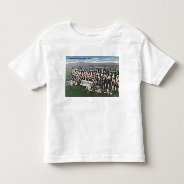 Camiseta Infantil Gillette, WY - onde o antílope vagueia (Frente)