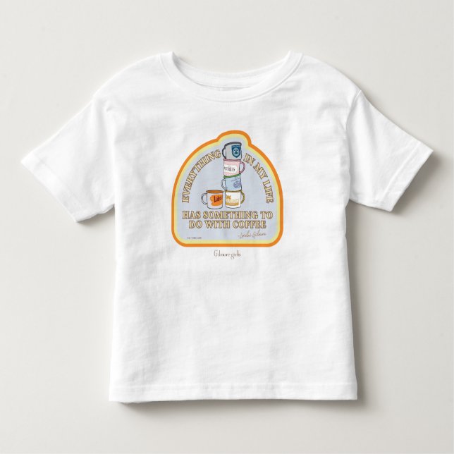 Camiseta Infantil Gilmore Girls | Gráfico de Citação de Café (Frente)