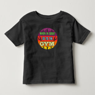Camiseta Infantil Ginástica Feminina Em Caso de Dúvida Vá para a Aca