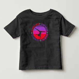 Camiseta Infantil Ginástica Feminina Força de Caráter Coragem