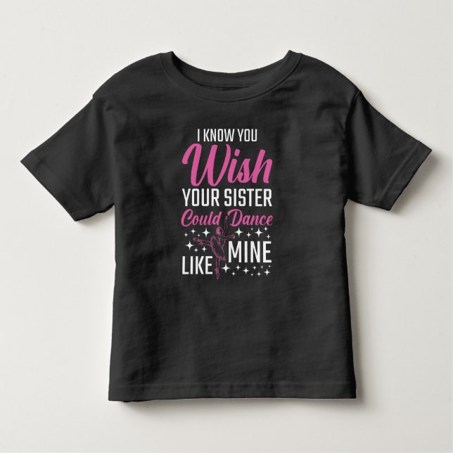 Camiseta Infantil Ginástica Irmã de Dança Irmã de Ginástica Dançar (Frente)