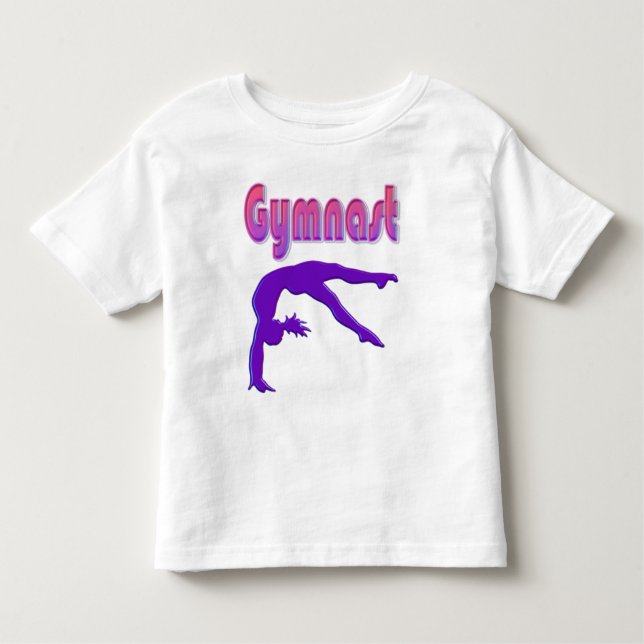 Camiseta Infantil Ginástica Tumbling Power Metálico Roxo (Frente)