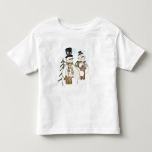 Camiseta Infantil Gingerpão Snowmen T-shirts e presentes