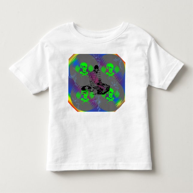 Camiseta Infantil Girador do vinil do DJ (Frente)