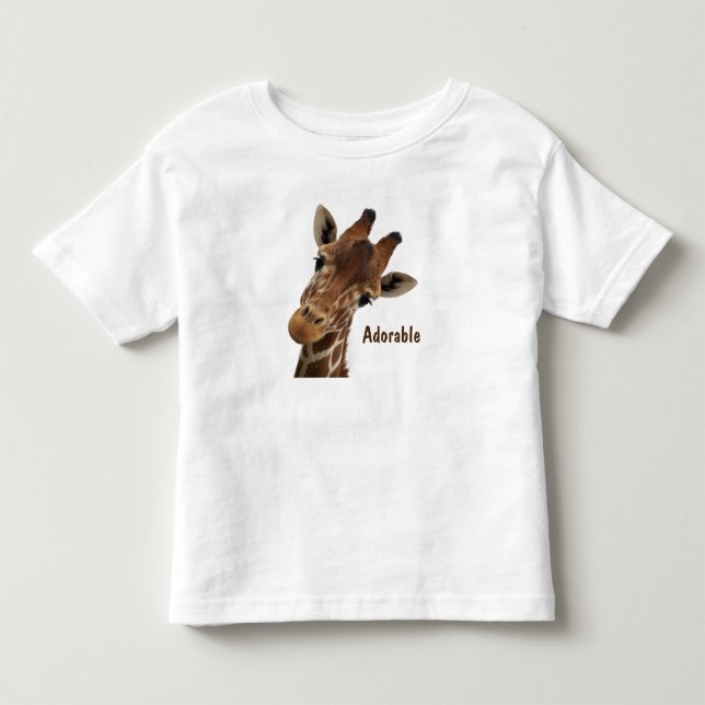 Camiseta Infantil Girafa Adorável (Frente)