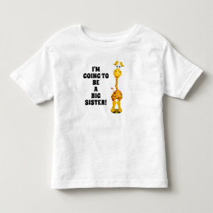 Camiseta Infantil Girafa Bebê Novo Irmã Mais Velha Criança