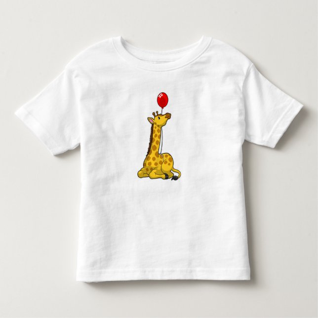 Camiseta Infantil Girafa com Balão (Frente)