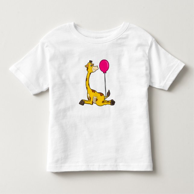 Camiseta Infantil Girafa com Balão (Frente)