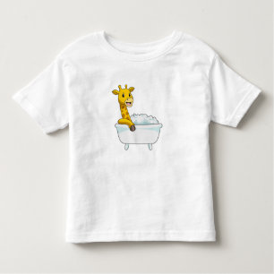 Camiseta Infantil Girafa com Banheira com Espuma