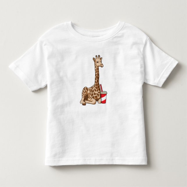 Camiseta Infantil Girafa com bebida (Frente)