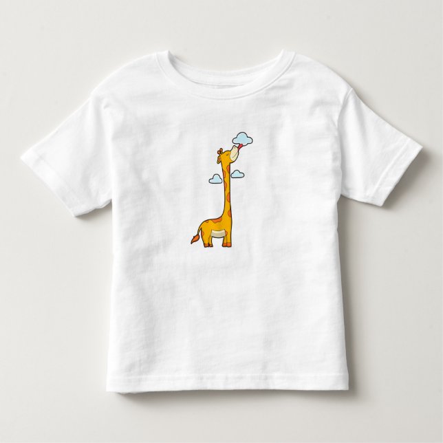 Camiseta Infantil Girafa com Nuvens (Frente)