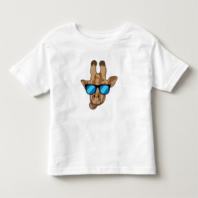Camiseta Infantil Girafa com óculos de sol (Frente)