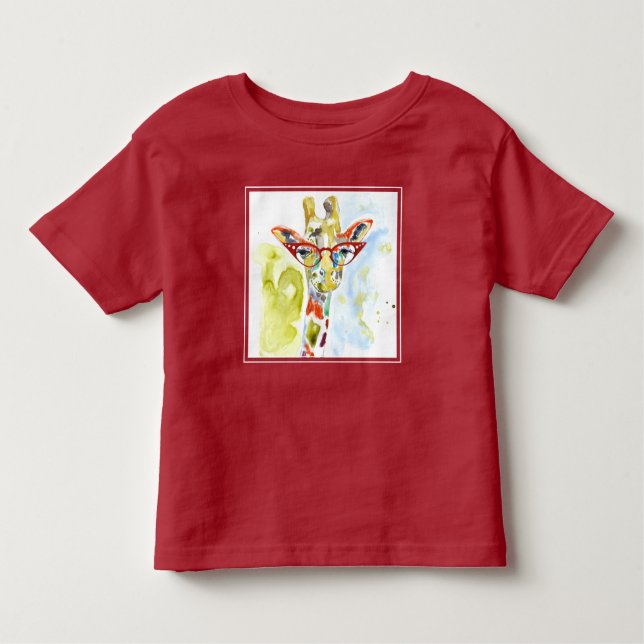 Camiseta Infantil Girafa de Calças Inteligentes (Frente)