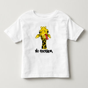 Camiseta Infantil Girafa Despreocupada: Atitude Sem PROBLEMA