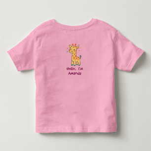 Camiseta Infantil Girafa do Pequeno Risinho Design Personalizado Ani