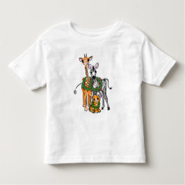 Camiseta Infantil Girafa Festiva Holiday, Zebra, Tigre