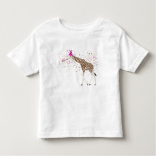Camiseta Infantil Girafa Partilhando Animais Safari Festa