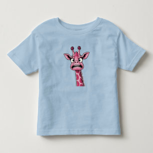 Camiseta Infantil Girafa Rosa Cara Azeda