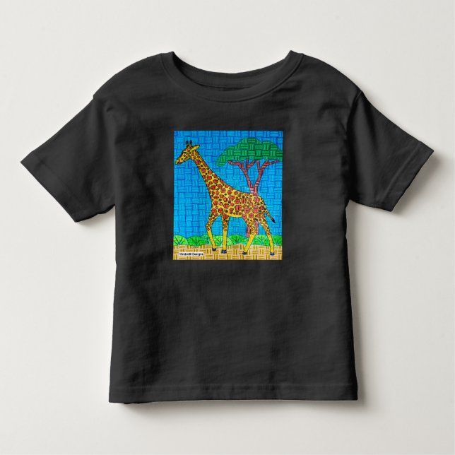 Camiseta Infantil Girafa (vívida) - Toddler T-Shirt (Frente)