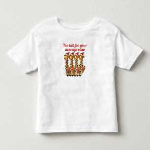 Camiseta Infantil Girafas de Natal com Santa Hats e Luzes
