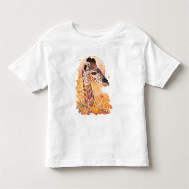 Camiseta Infantil Giraffe Baby QUANDO ÉRAMOS JOVENS Impressão (Frente)