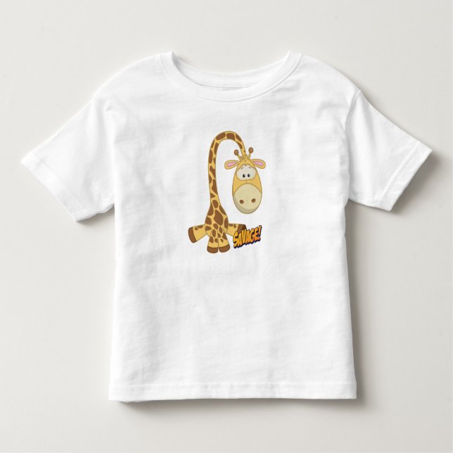 Camiseta Infantil Giraffe Cute Kawaii (Frente)