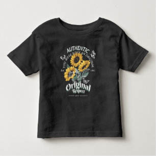 Camiseta Infantil Girassóis e Borboletas Gráfico