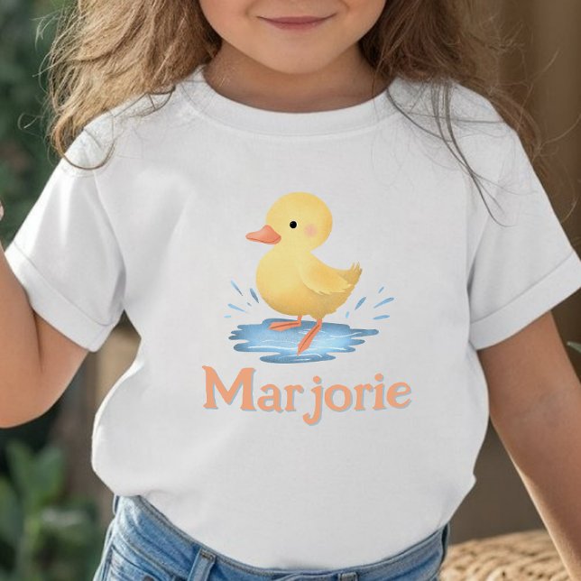 Camiseta Infantil Girls Cute Kawaii Duckling Summer Farm (Criador carregado)