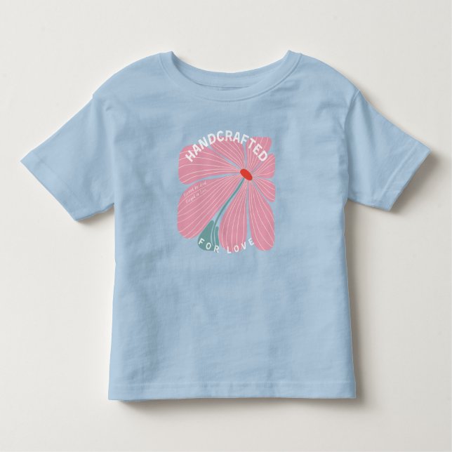 Camiseta Infantil Girls' Handcrafted For Love (Frente)