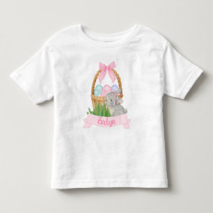 Camiseta Infantil Girls Watercolor Páscoa Basket