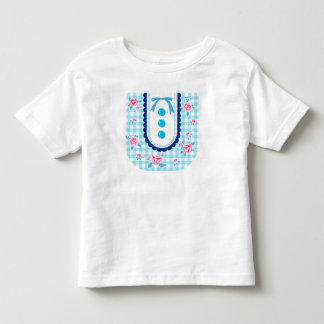 Camiseta Infantil Girly gingham check pattern with cute ribbon
