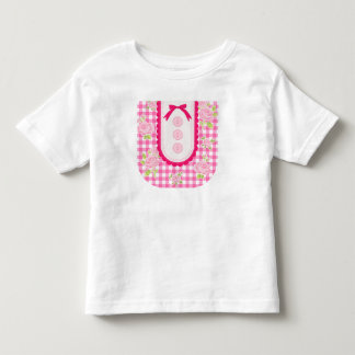 Camiseta Infantil Girly gingham check pattern with cute ribbon
