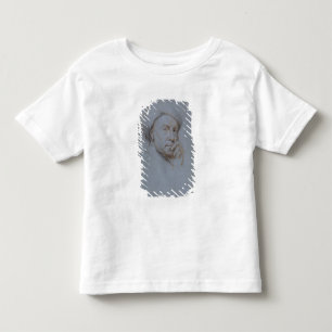 Camiseta Infantil Giz branco do retrato de auto (preto, vermelho e