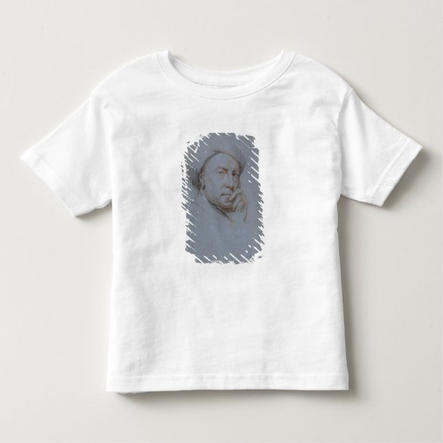 Camiseta Infantil Giz branco do retrato de auto (preto, vermelho e (Frente)