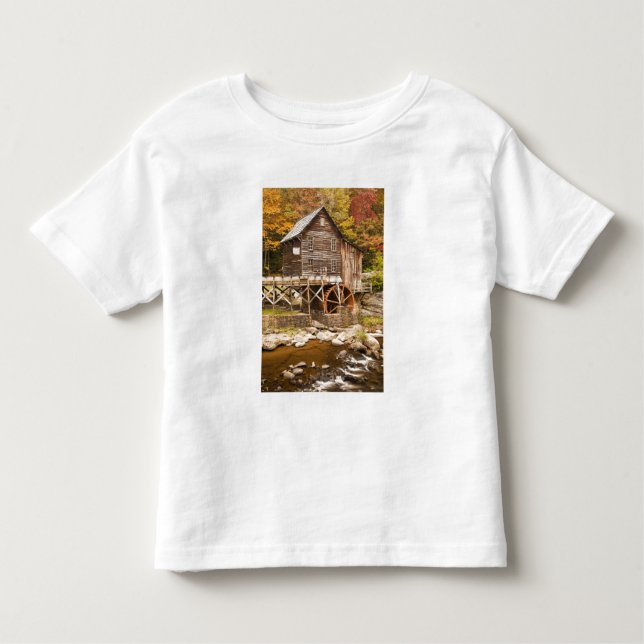 Camiseta Infantil Glade Creek Grist Mill, Babcock State Park, 2 (Frente)