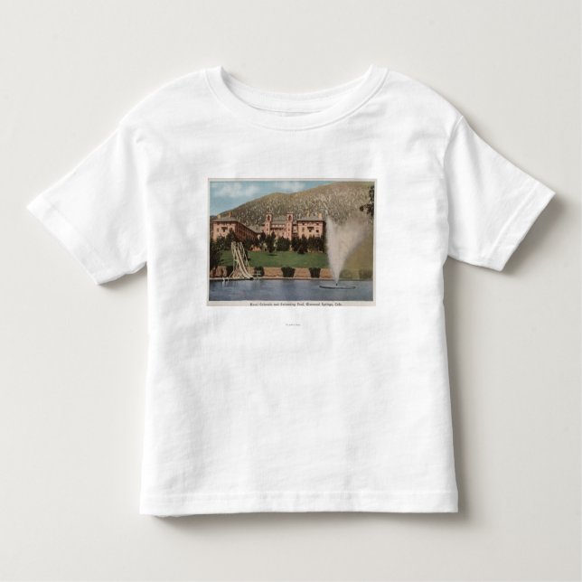 Camiseta Infantil Glenwood Springs, CO - vista do hotel CO & piscina (Frente)