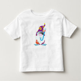 Camiseta Infantil Gnome Snorkeling Funny Beach