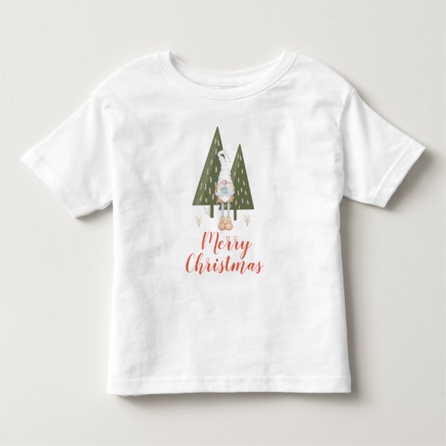 Camiseta Infantil Gnomo Bluebird, Feliz Natal (Frente)