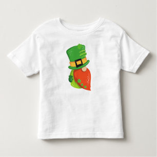 Camiseta Infantil Gnomo do Dia de São Patrick, Leprechaun Hat, Clove