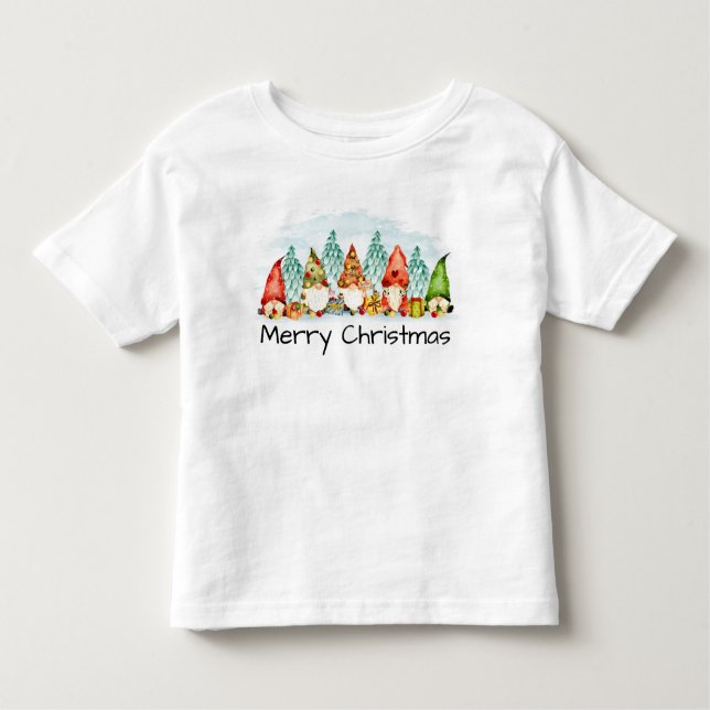 Camiseta Infantil Gnomos de Natal (Frente)