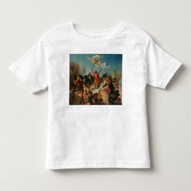 Camiseta Infantil Godfrey de Caldo, cruzado francês (Frente)