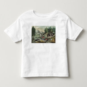 Camiseta Infantil Goldmining em Califórnia, 1871