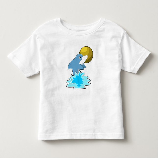 Camiseta Infantil Golfinho a Nadar com Lua (Frente)