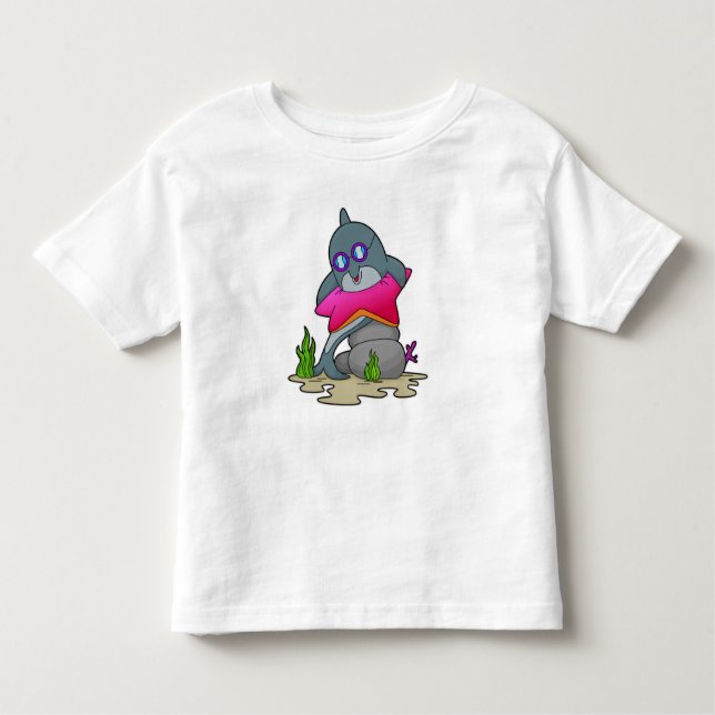 Camiseta Infantil Golfinho com Óculos (Frente)