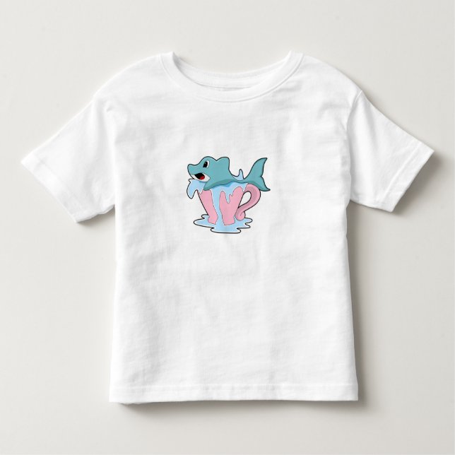 Camiseta Infantil Golfinho com Taça de Água.PNG (Frente)
