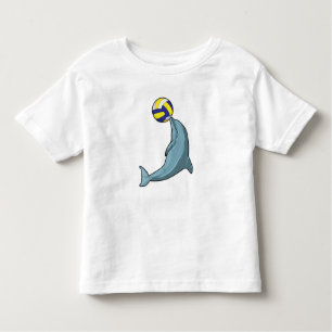 Camiseta Infantil Golfinho com voleibol