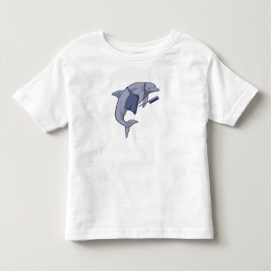 Camiseta Infantil Golfinho como cabeleireiro com Comb