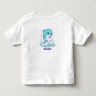 Camiseta Infantil Golfinho de Splash de Bolha Personalizado Animal M