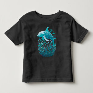 Camiseta Infantil Golfinho do Oceano Azul