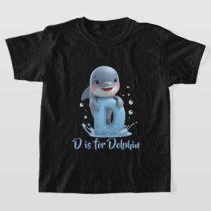 Camiseta Infantil Golfinho Fofo D é para Golfinh